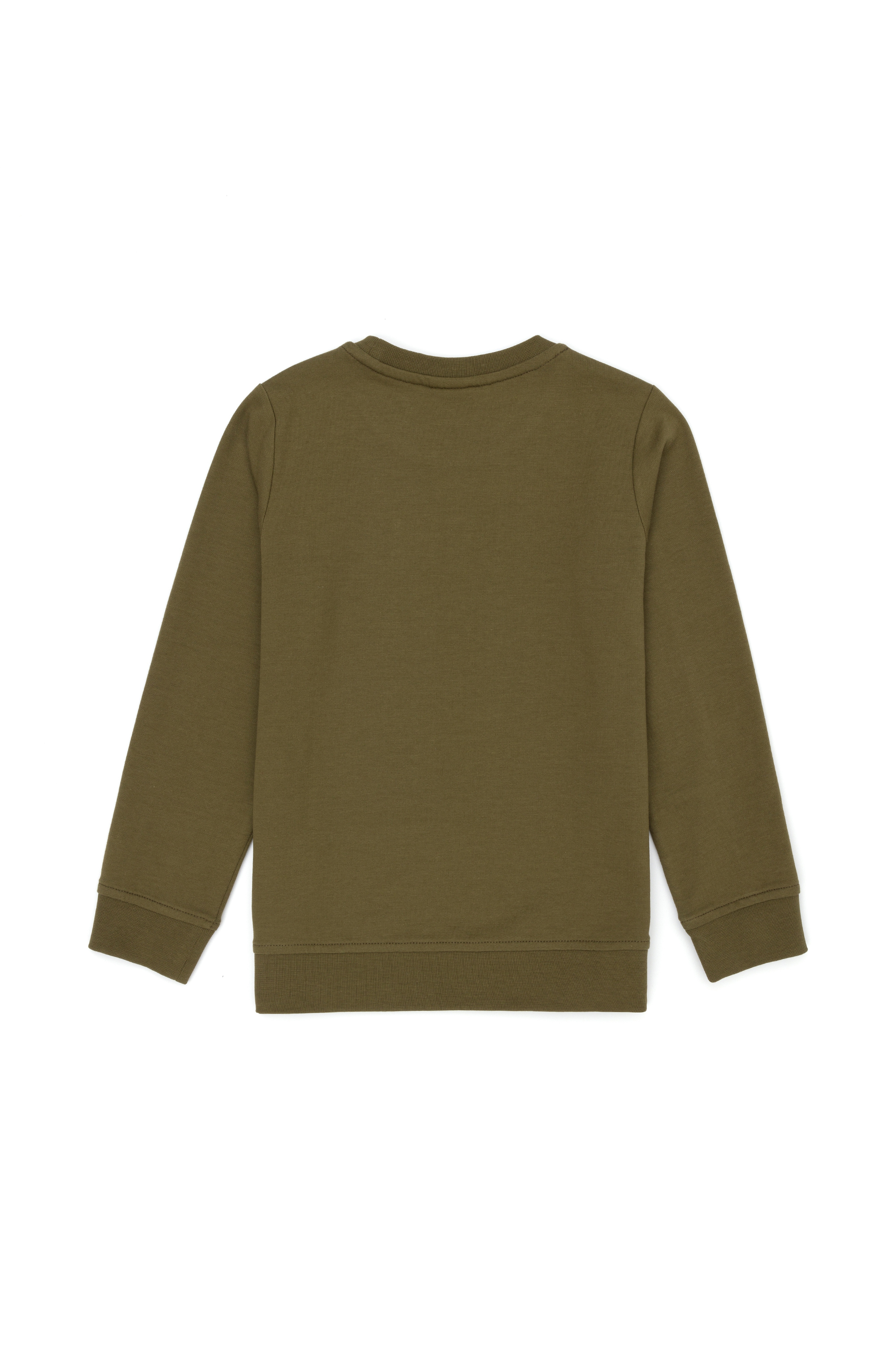 Çocuk Haki Bisiklet Yaka Sweatshirt - Image 2