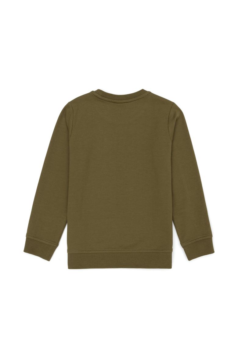 Çocuk Haki Bisiklet Yaka Sweatshirt - 50274324021