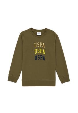 Çocuk Haki Bisiklet Yaka Sweatshirt - 50274324021