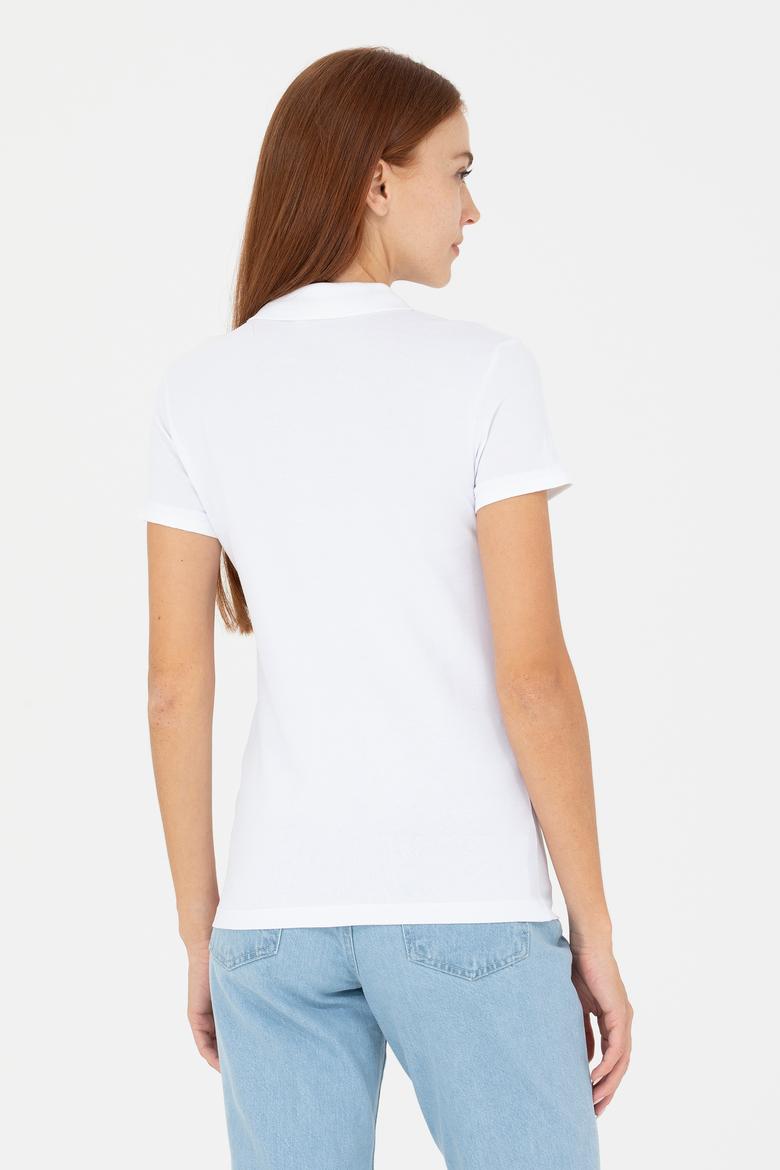 Kadın Beyaz Basic Tişört - 50262675241
