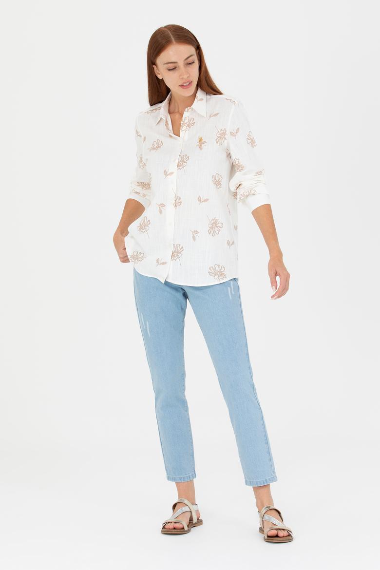 Kadın Camel Uzun Kollu Gömlek - 50264291007