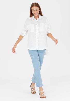 Kadın Ekru Örme Gömlek - 50267614004