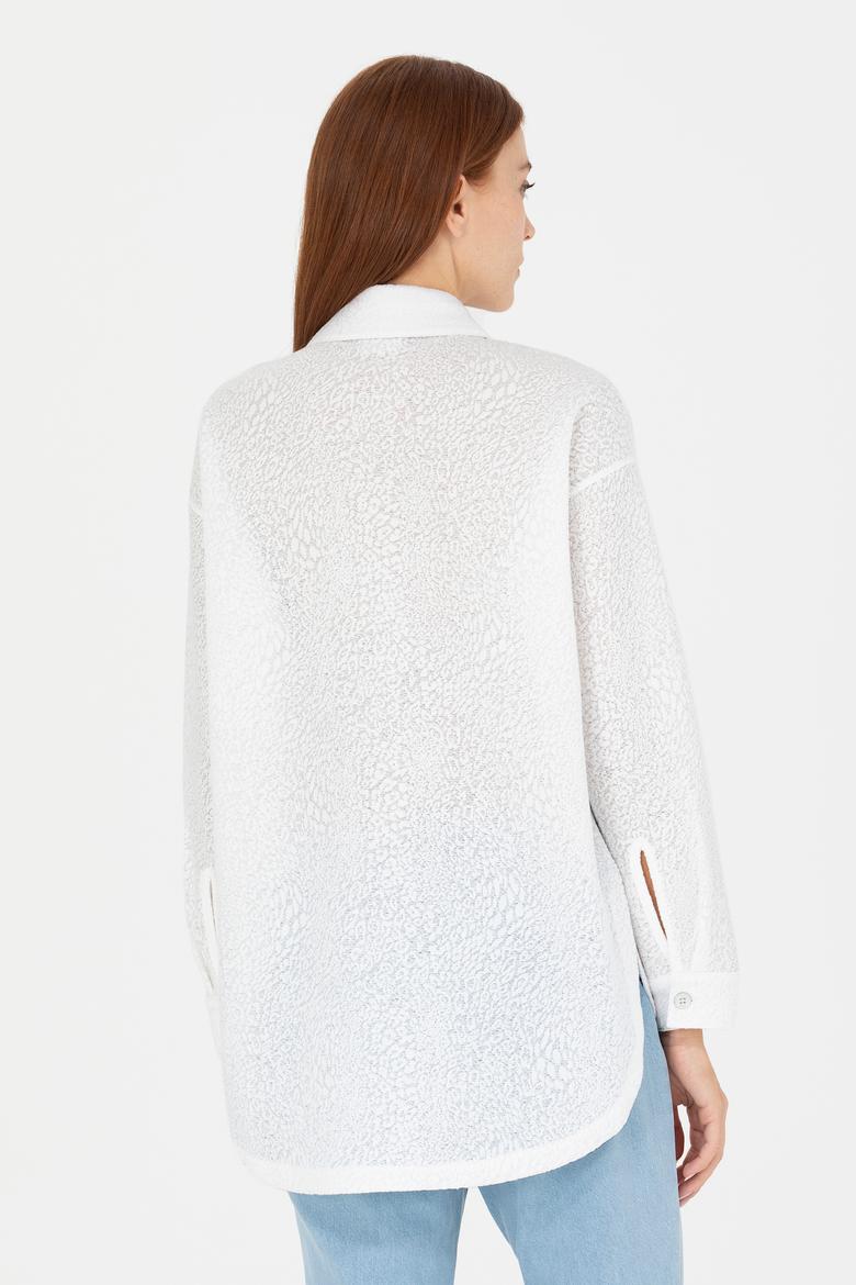 Kadın Ekru Örme Gömlek - 50267614004
