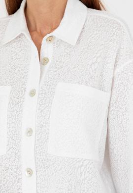 Kadın Ekru Örme Gömlek - 50267614004