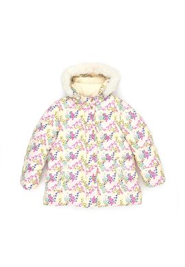 Kız Çocuk Ekru Kapüşonlu Kaban - 50271545034