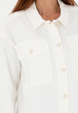 Kadın Bej Jean Gömlek - 50265301010