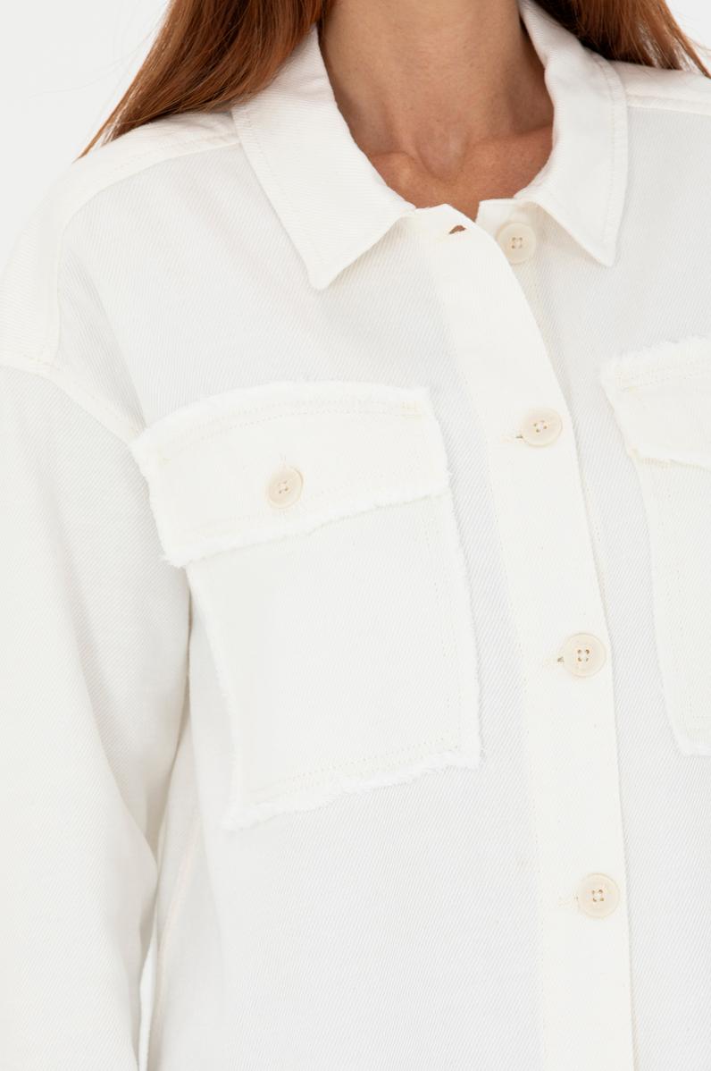 Kadın Bej Jean Gömlek