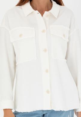 Kadın Bej Jean Gömlek - 50265301010