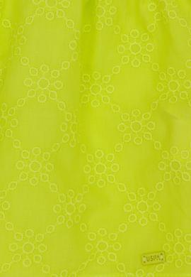 Kız Çocuk Neon Sarı Kısa Kollu Gömlek - 50264228023