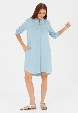 Kadın Açık Mavi Jean Elbise - 50263007003