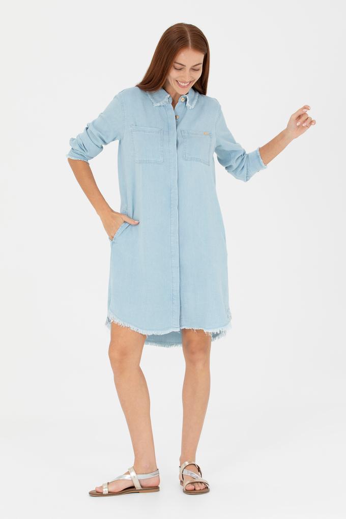 Kadın Açık Mavi Jean Elbise