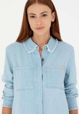 Kadın Açık Mavi Jean Elbise - 50263007003