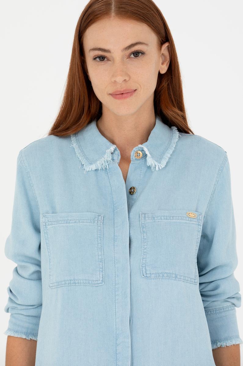 Kadın Açık Mavi Jean Elbise