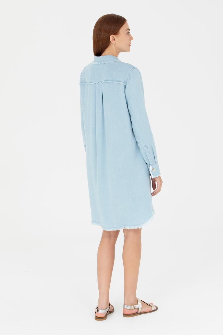Kadın Açık Mavi Jean Elbise - 50263007003