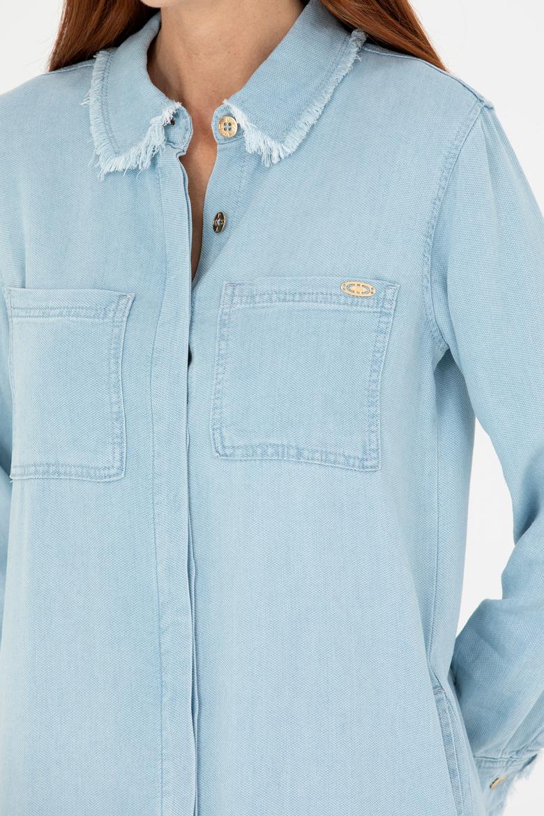 Kadın Açık Mavi Jean Elbise - 50263007003