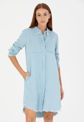 Kadın Açık Mavi Jean Elbise - 50263007003