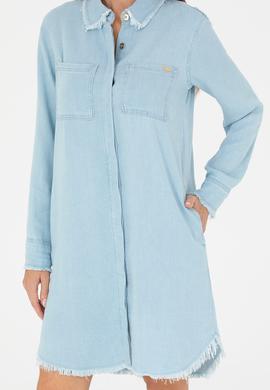 Kadın Açık Mavi Jean Elbise - 50263007003