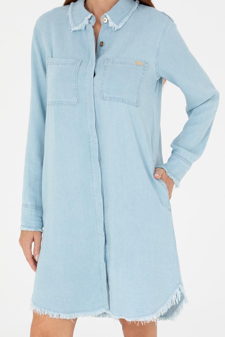 Kadın Açık Mavi Jean Elbise - 50263007003
