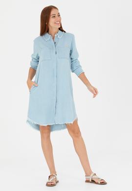 Kadın Açık Mavi Jean Elbise - 50263007003