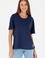 Kadın Lacivert Bisiklet Yaka Tişört