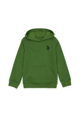 Çocuk Yeşil Basic Kapüşonlu Sweatshirt - 50276086023