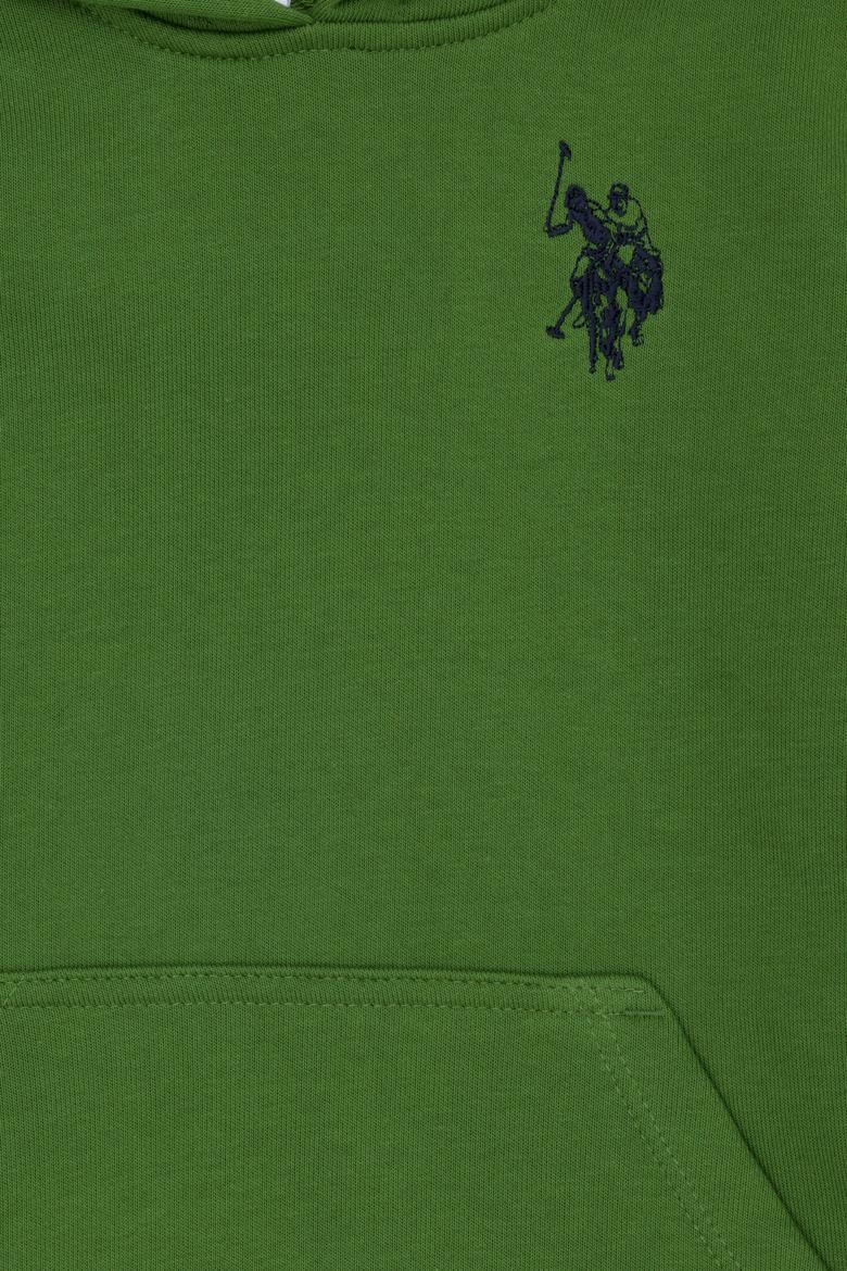 Çocuk Yeşil Basic Kapüşonlu Sweatshirt - 50276086023