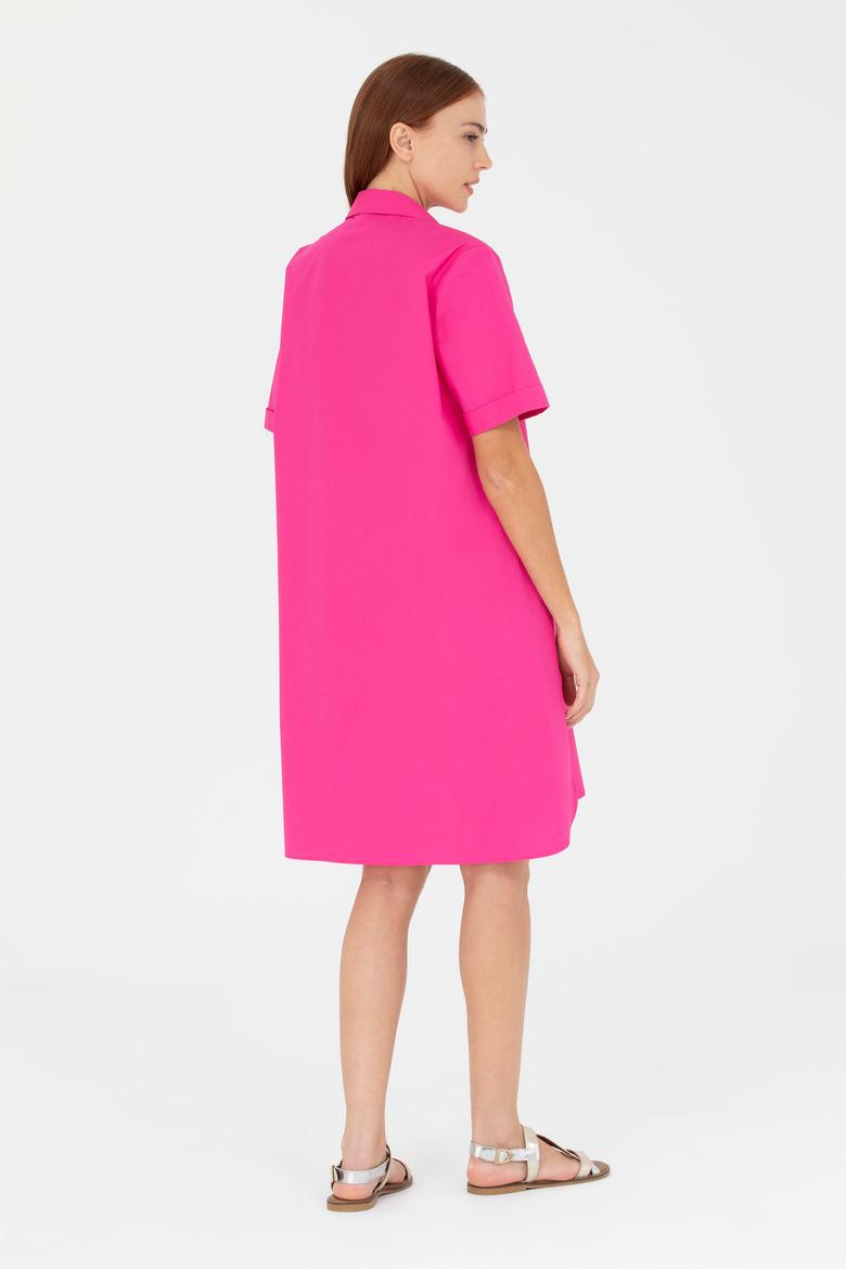 Kadın Fuşya Dokuma Elbise - 50262461003