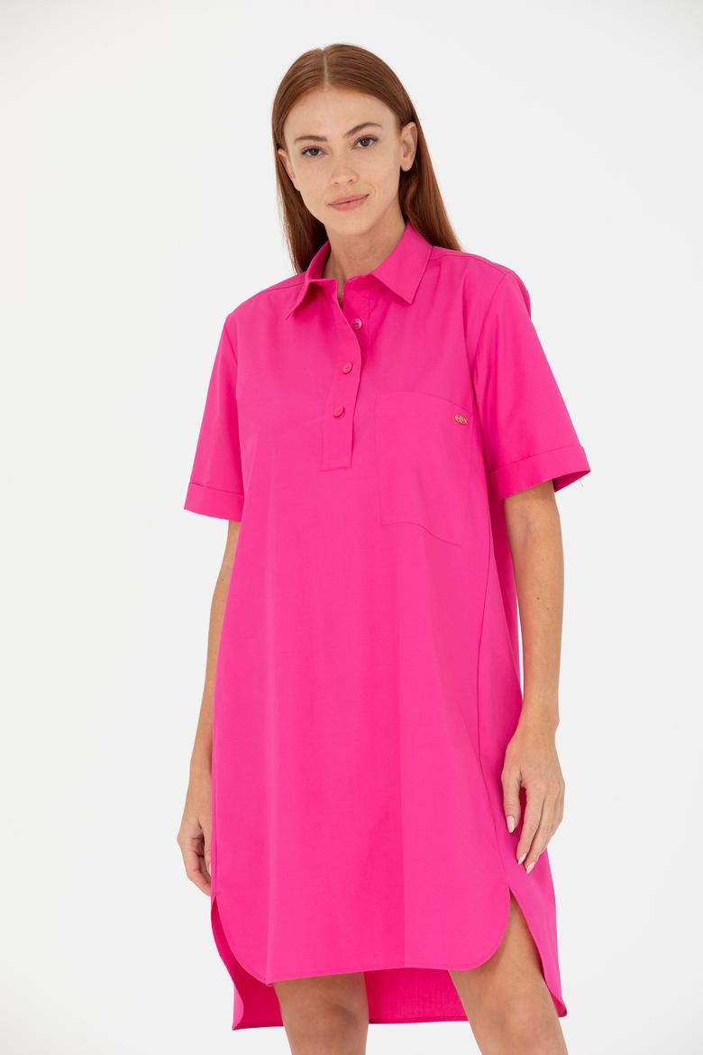 Kadın Fuşya Dokuma Elbise - 50262461003