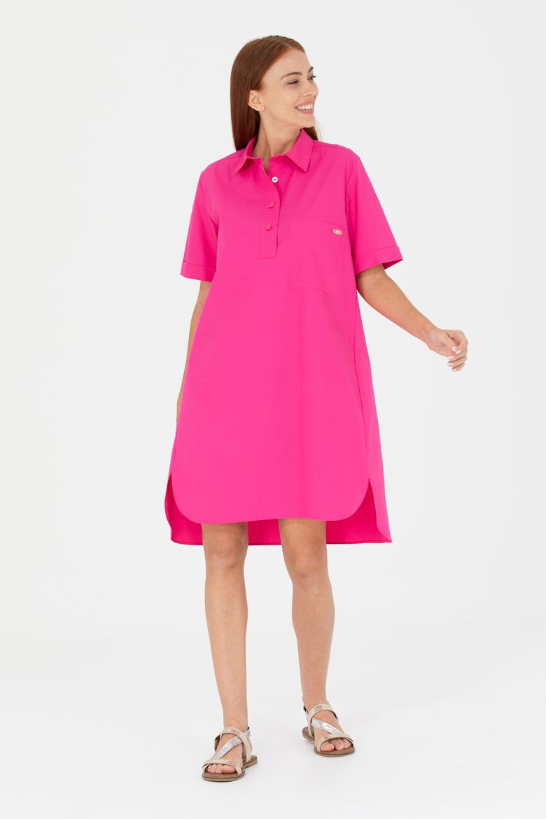 Kadın Fuşya Dokuma Elbise - 50262461003