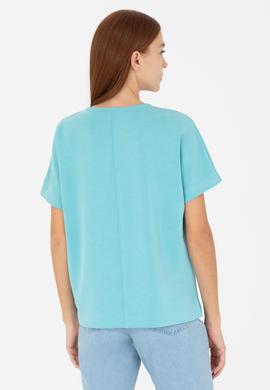 Kadın Mint V Yaka Tişört - 50267523012