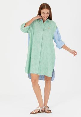 Kadın Yeşil Dokuma Elbise - 50262580012