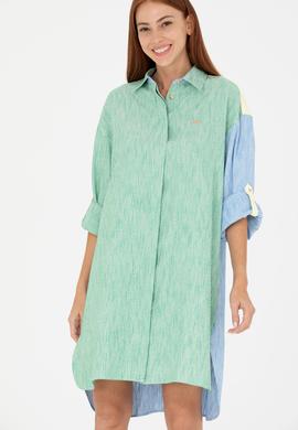 Kadın Yeşil Dokuma Elbise - 50262580012