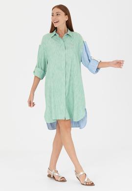 Kadın Yeşil Dokuma Elbise - 50262580012