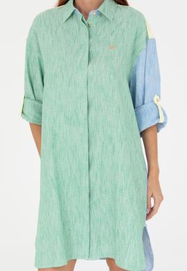 Kadın Yeşil Dokuma Elbise - 50262580012