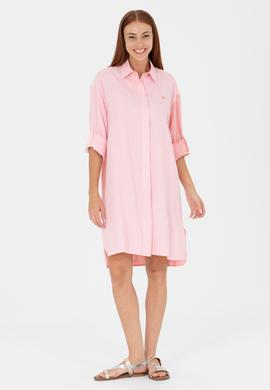 Kadın Pembe Dokuma Elbise - 50262580021