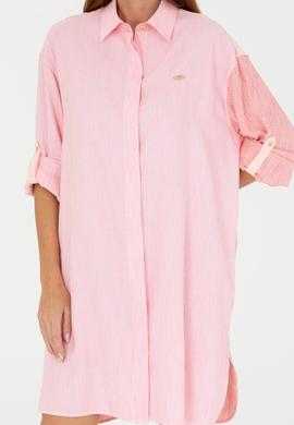 Kadın Pembe Dokuma Elbise - 50262580021