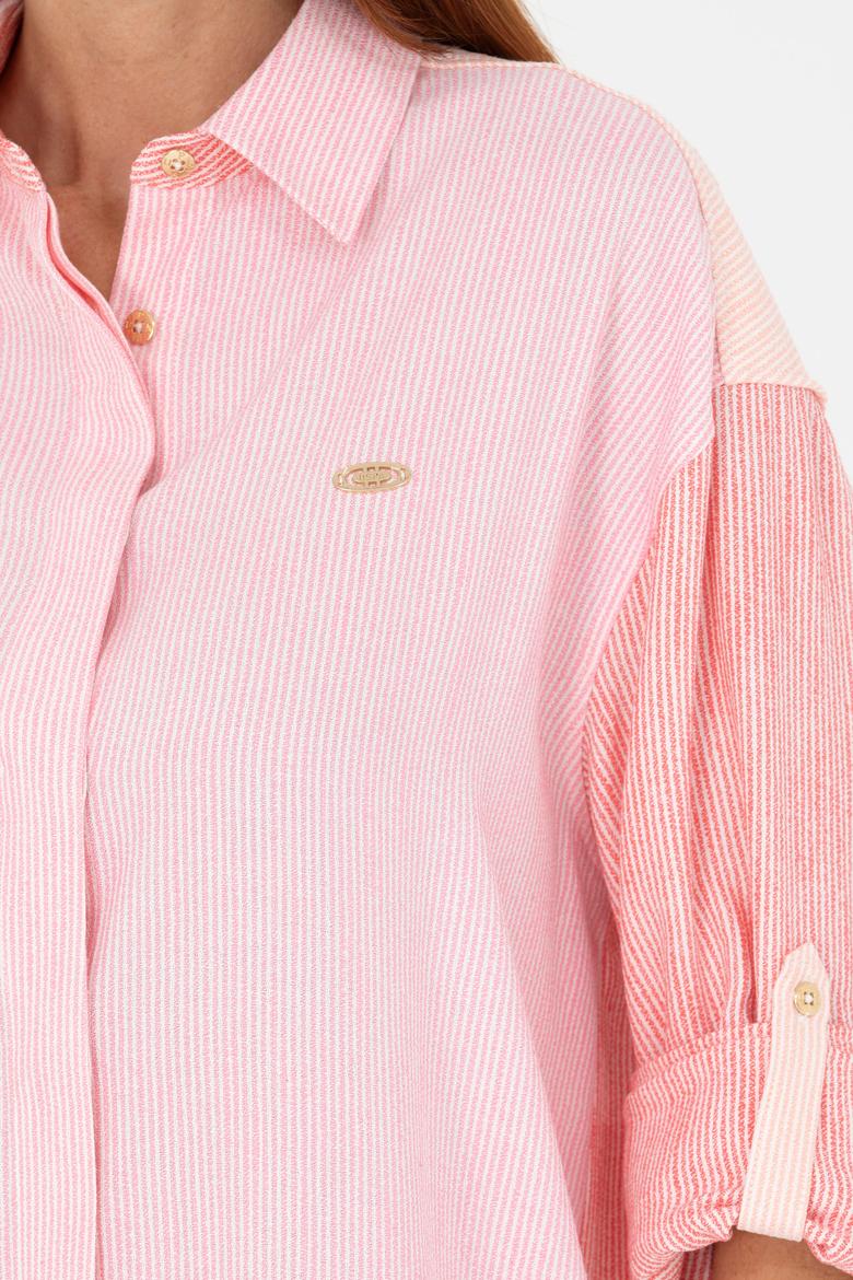 Kadın Pembe Dokuma Elbise - 50262580021