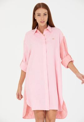 Kadın Pembe Dokuma Elbise - 50262580021