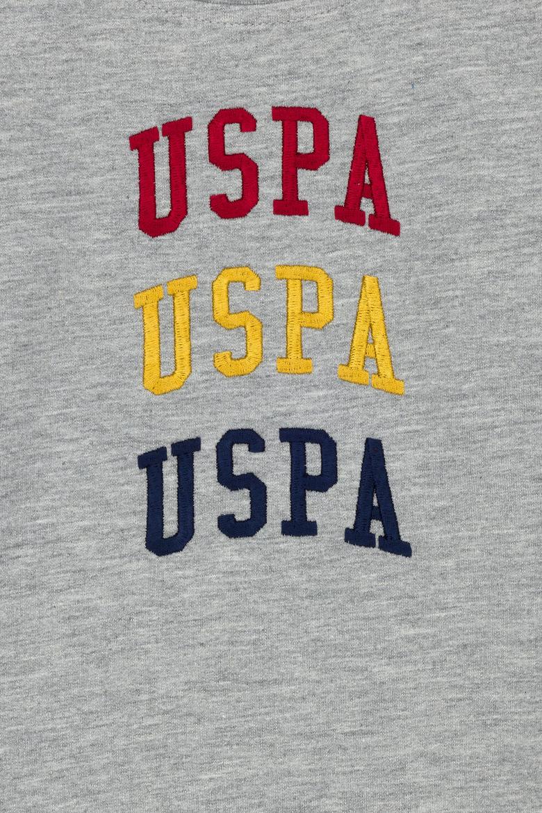 Çocuk Gri Melanj Bisiklet Yaka Sweatshirt - 50274324045