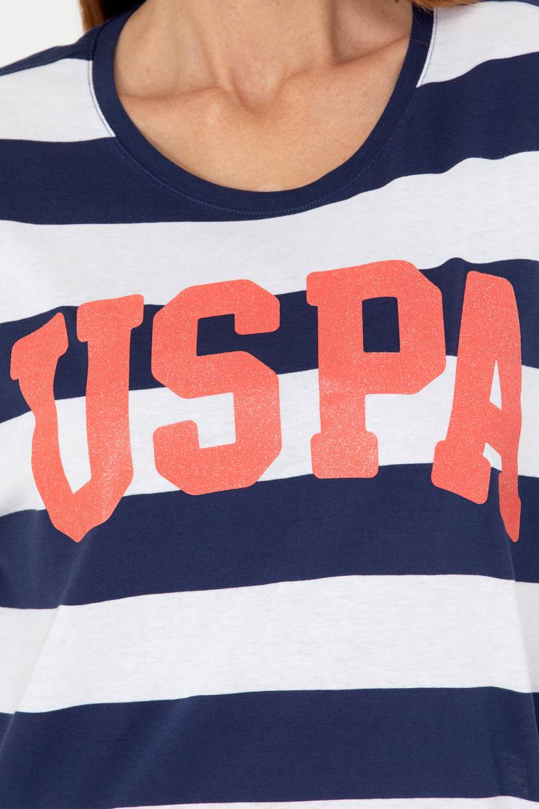 Kadın Lacivert Bisiklet Yaka Tişört - 50276716008