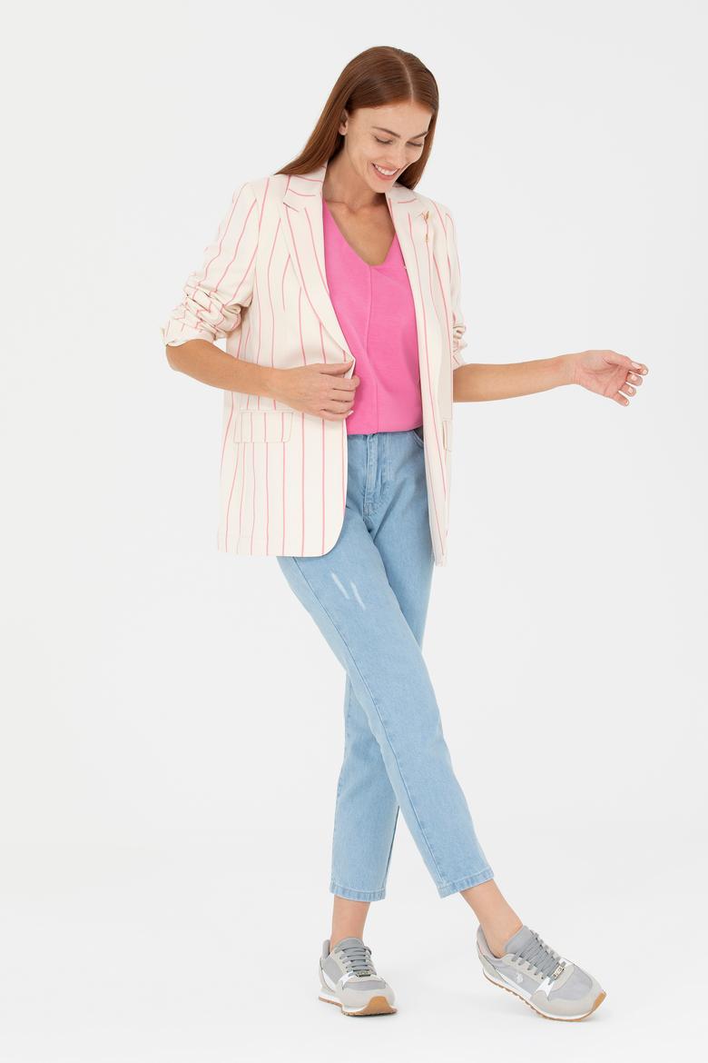 Kadın Pembe Ceket - 50264596002