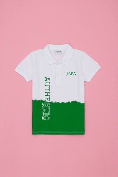 Erkek Çocuk Yeşil Polo Yaka Tişört