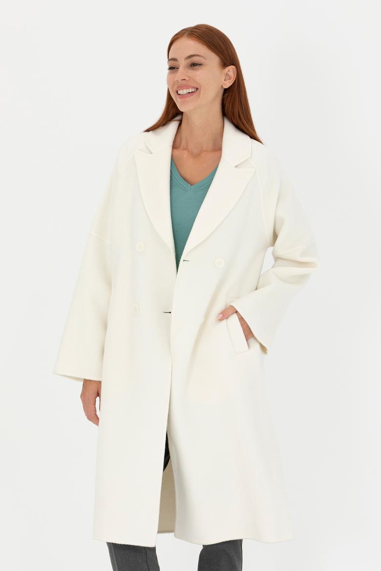 Kadın Krem Kaşe Kaban - 50271197011