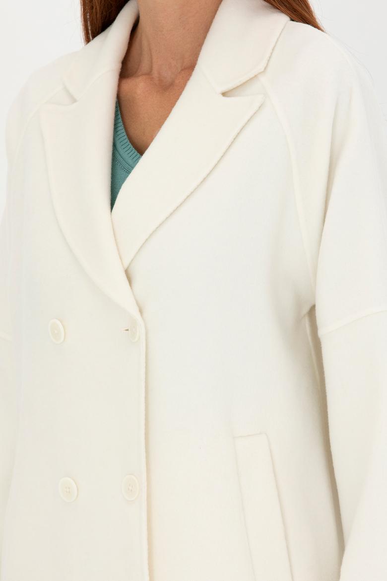 Kadın Krem Kaşe Kaban - 50271197011