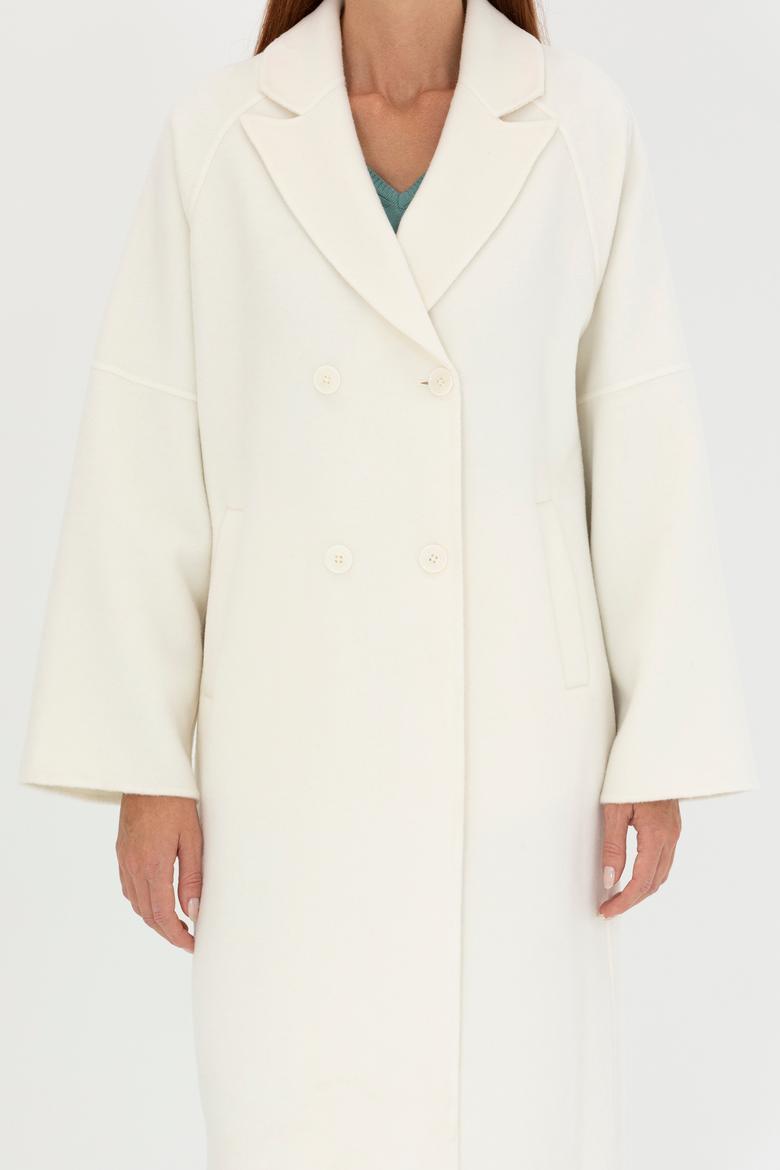 Kadın Krem Kaşe Kaban - 50271197011