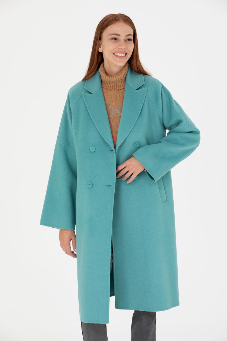 Kadın Mint Kaşe Kaban - 50271197029