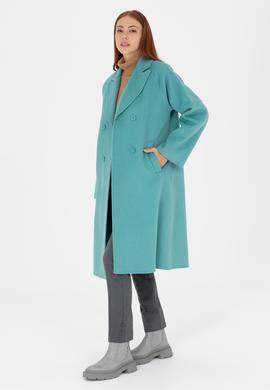 Kadın Mint Kaşe Kaban - 50271197029