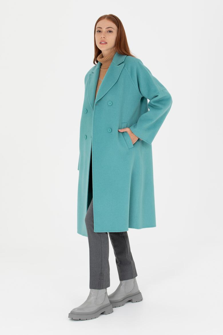 Kadın Mint Kaşe Kaban - 50271197029