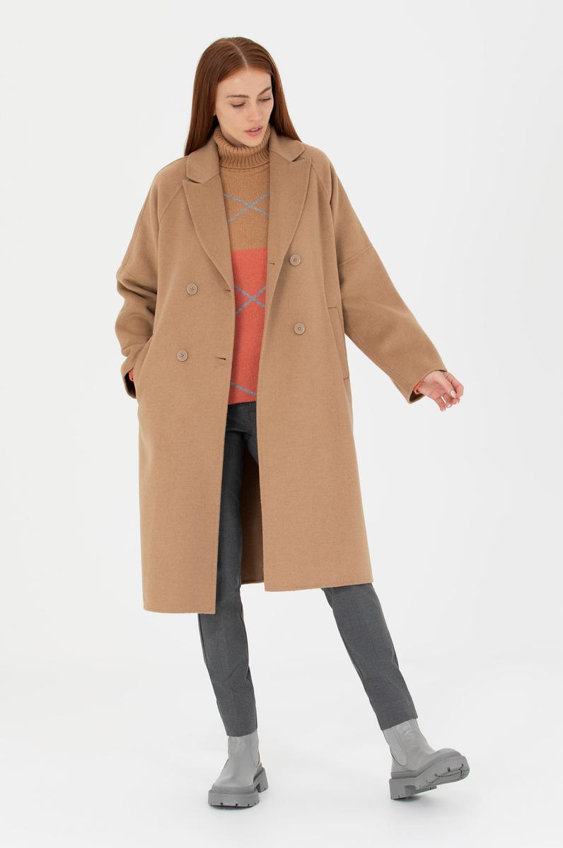 Kadın Coconut Kaşe Kaban