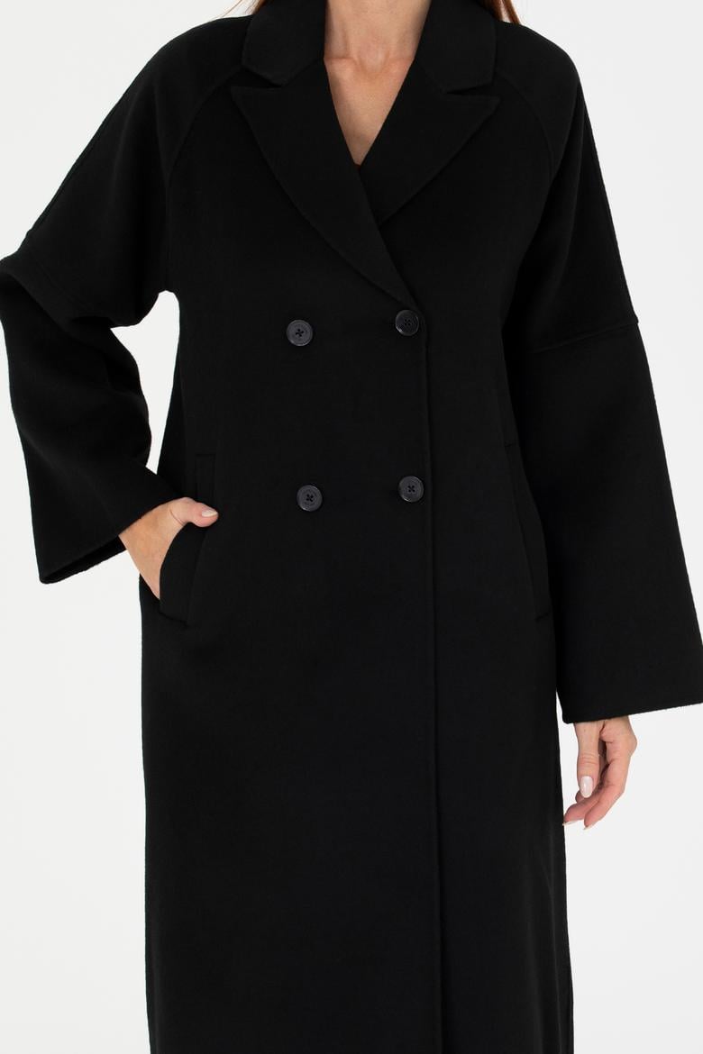 Kadın Siyah Kaşe Kaban - 50271197062